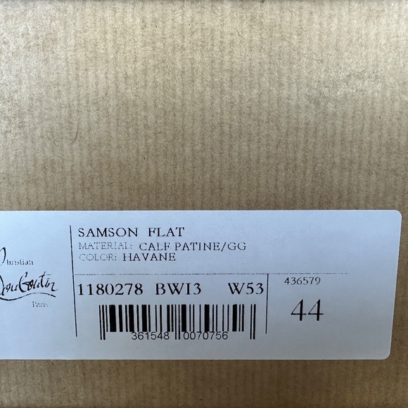 Christian Louboutin Havane 44 Boots - Samson Flat Calf Patin BWI3 - Brand New main image 11
